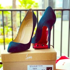 Christian Louboutin Pigalle Blue Suede